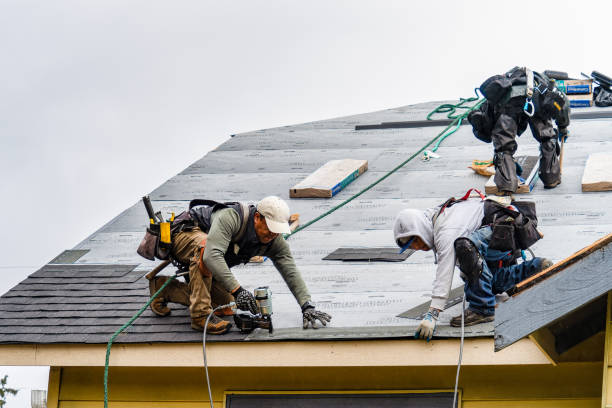 Professional Gutter Installation technician working in Dobson, NC